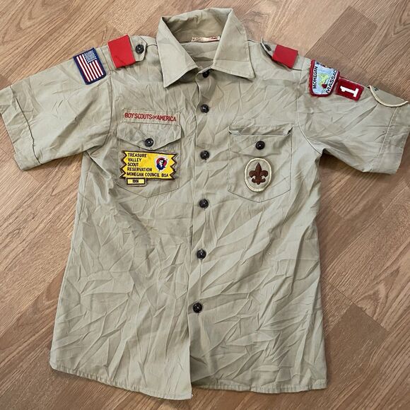 VINTAGE 1991 Boy Scouts of America Shirt Youth Size 14 MASSACHUSETTS - Picture 2 of 8